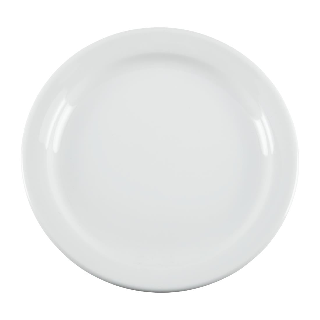 Assiettes à bord étroit Olympia Whiteware 180mm (lot de 12) — CB487