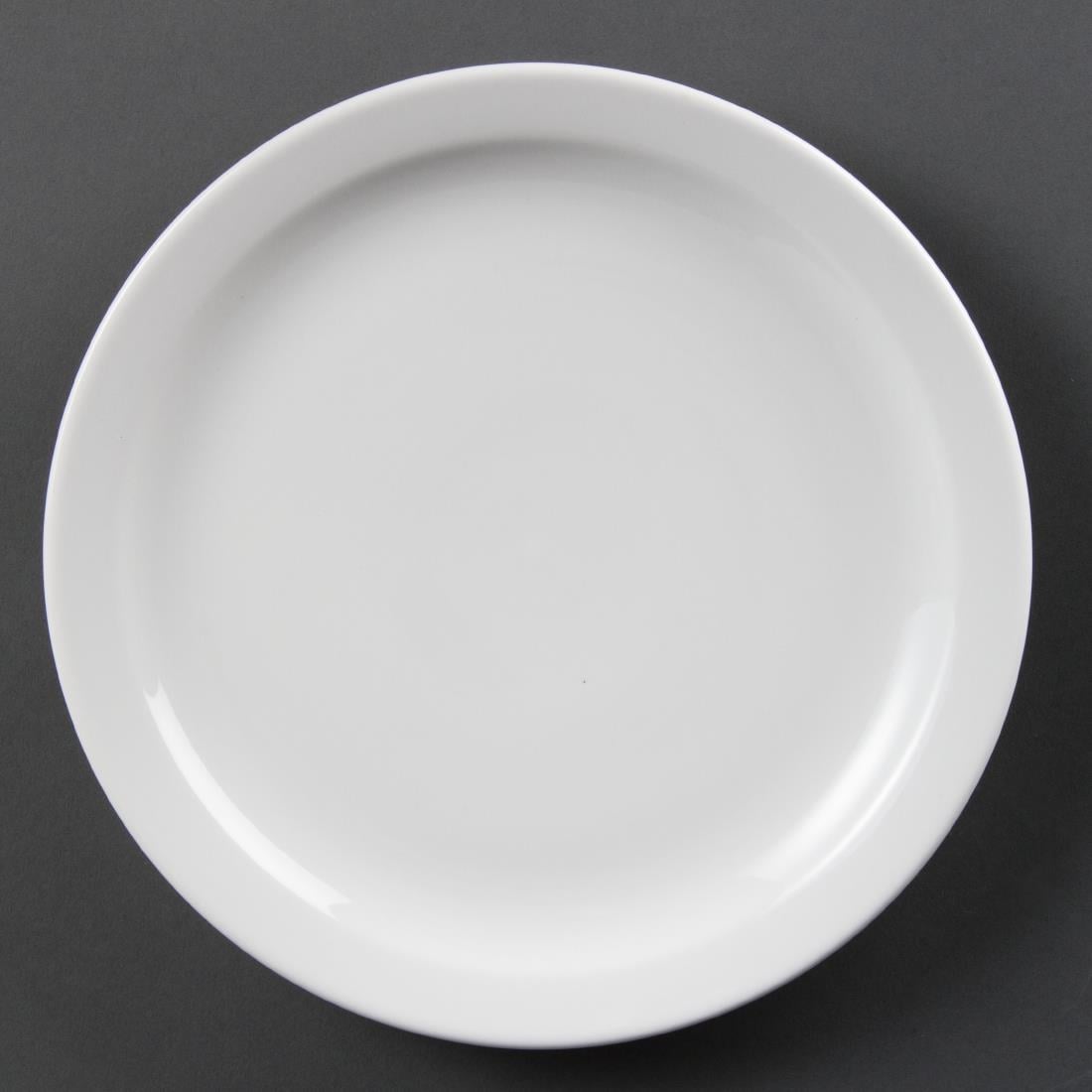 Assiettes à bord étroit Olympia Whiteware 250mm (lot de 12) — CB490
