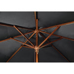 Parasol rond Bolero noir 2,5m — CB514
