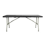 Table pliante rectangulaire Bolero noire 1,8 m — HZ169