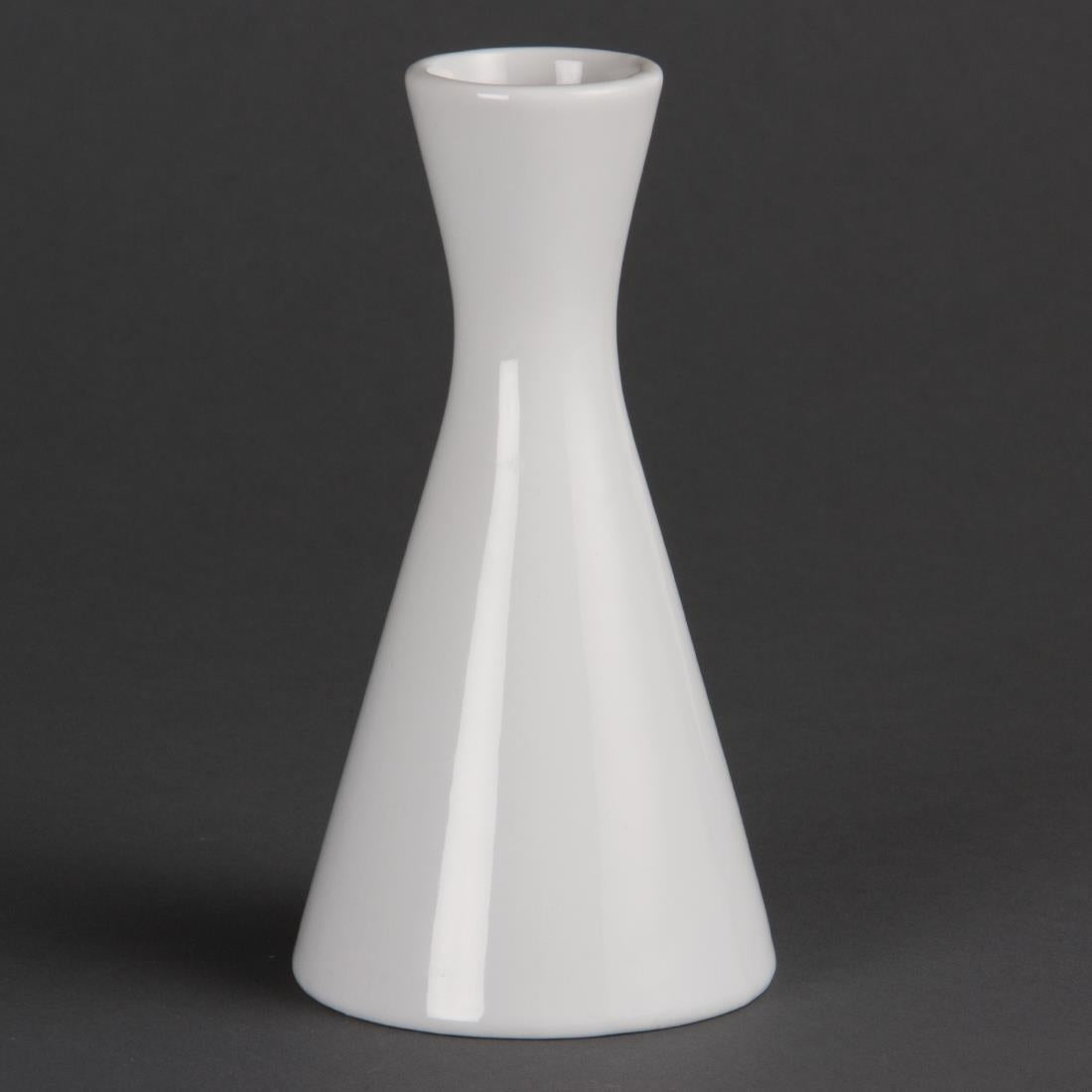 Vases bouteilles blancs 140mm Olympia (lot de 6) — CB701