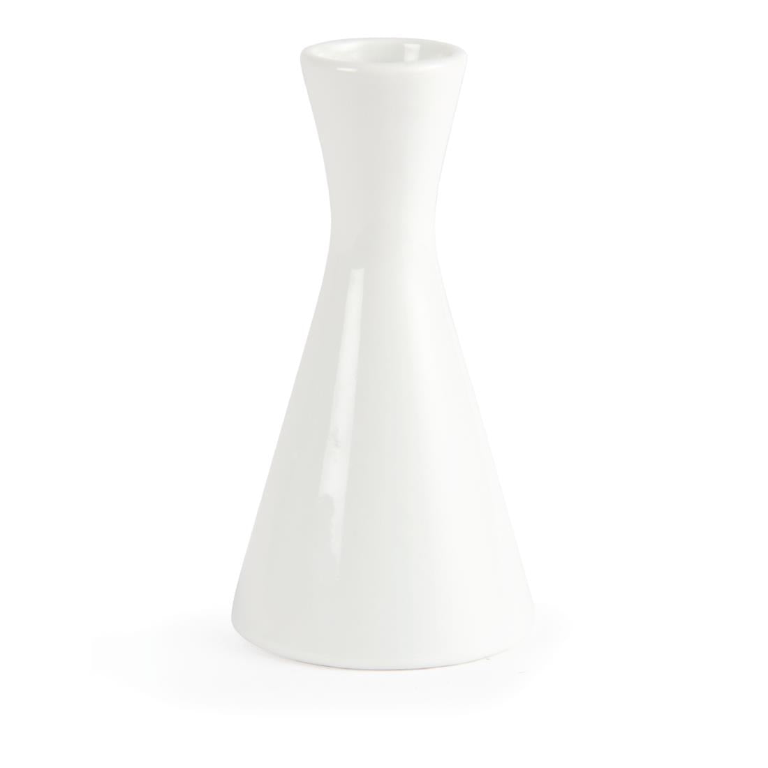 Vases bouteilles blancs 140mm Olympia (lot de 6) — CB701