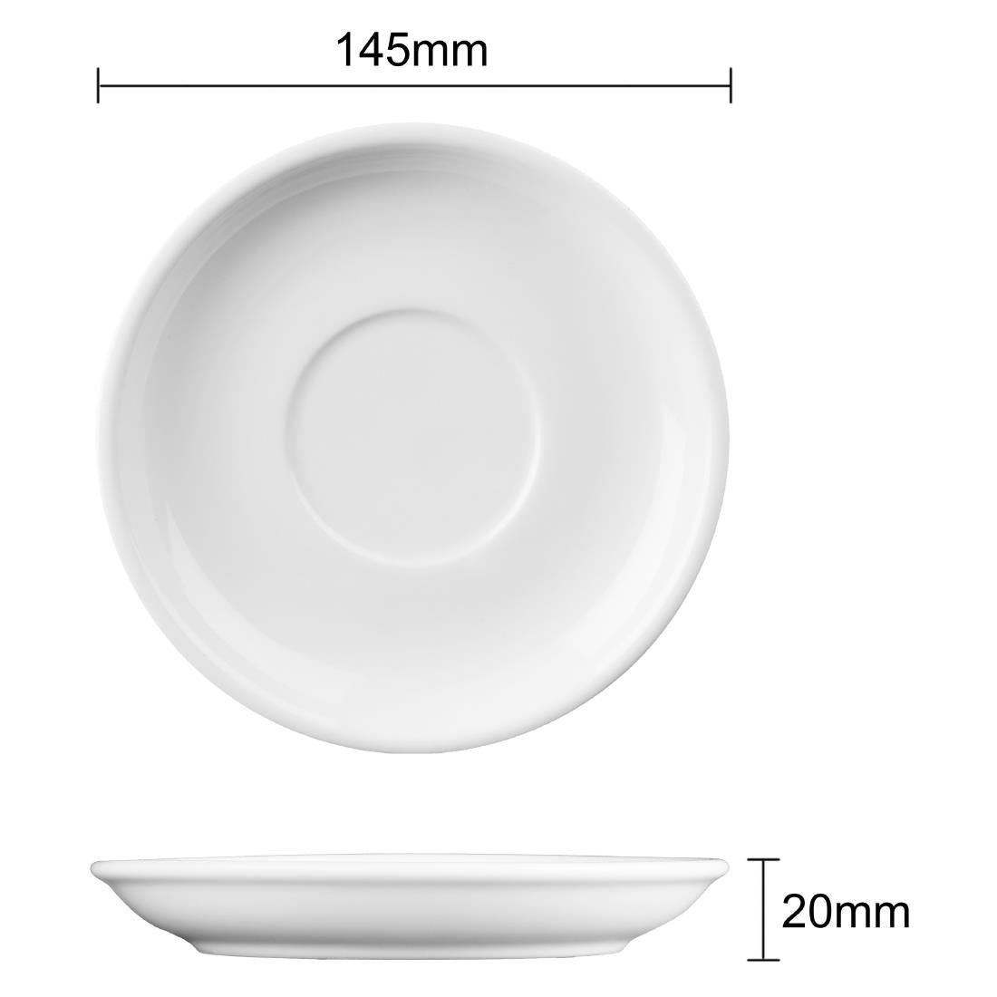 Soucoupes Olympia Athena 145mm (lot de 24) — CC202