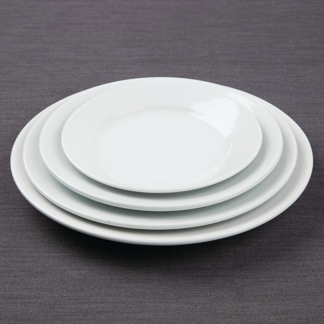 Assiettes à bord large Olympia Athena 228mm (lot de 12) — CC208