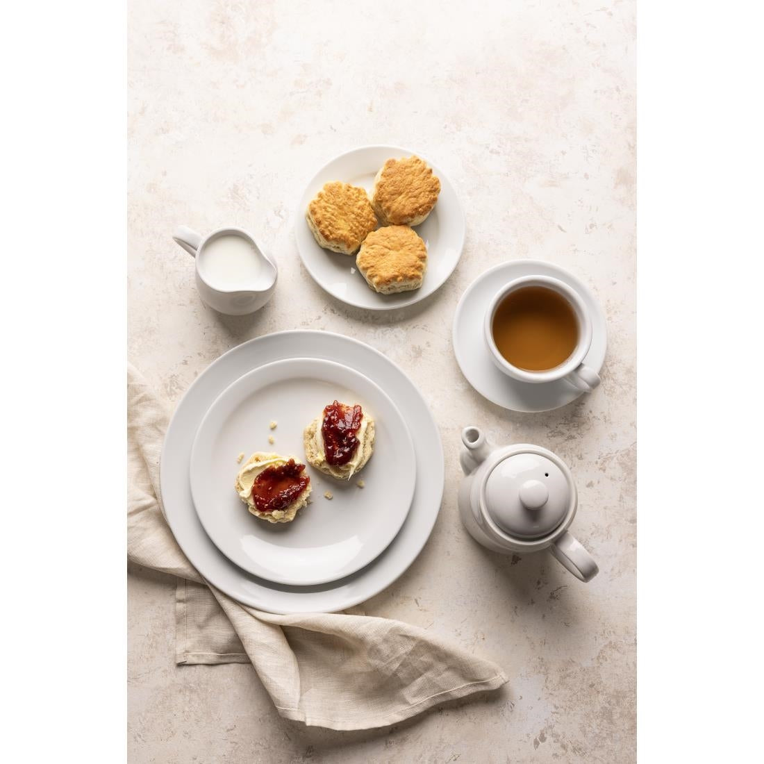 Assiettes à bord large Olympia Athena 202mm (lot de 12) — CC207