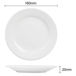 Assiettes à bord large Olympia Athena 165mm (lot de 12) — CC206