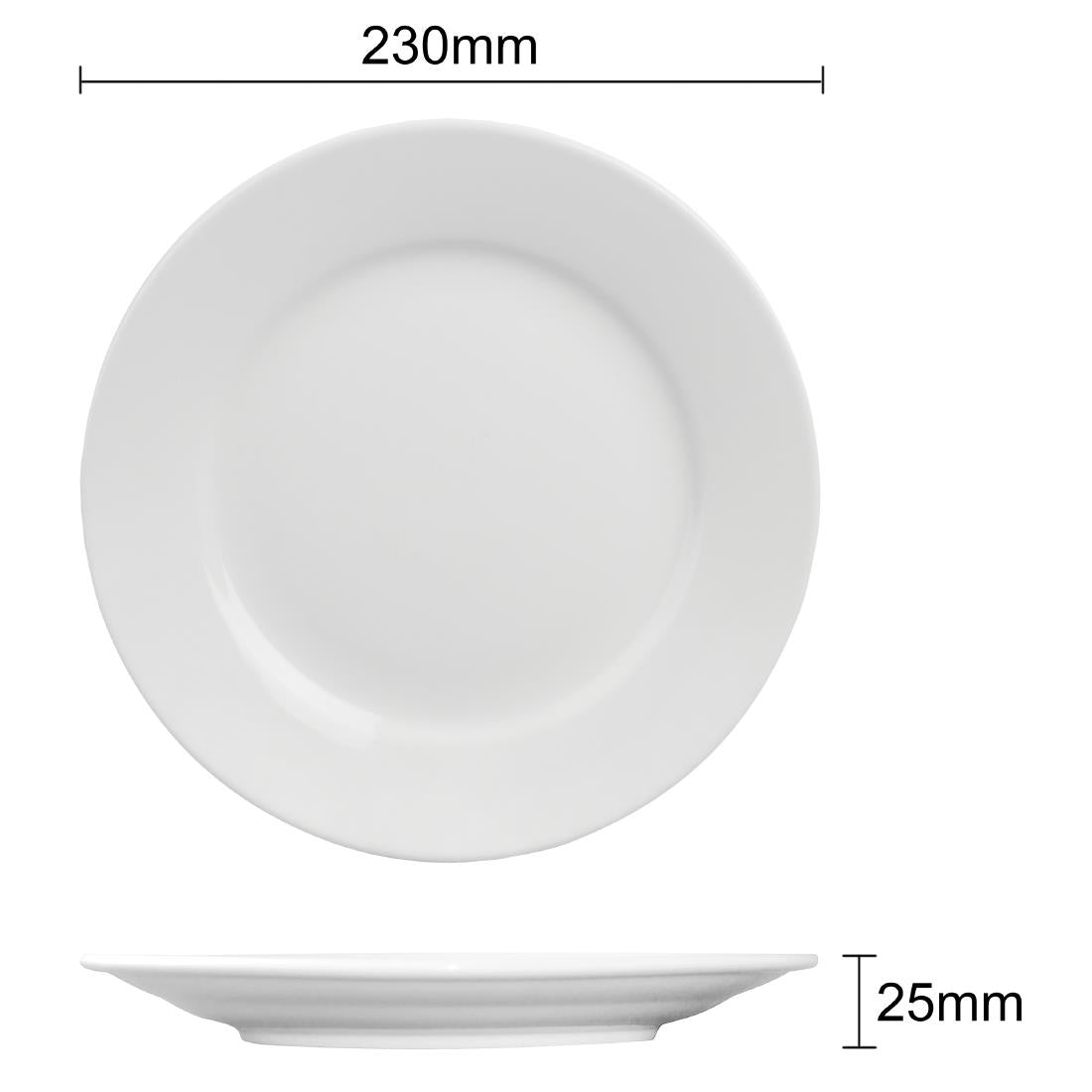 Assiettes à bord large Olympia Athena 228mm (lot de 12) — CC208