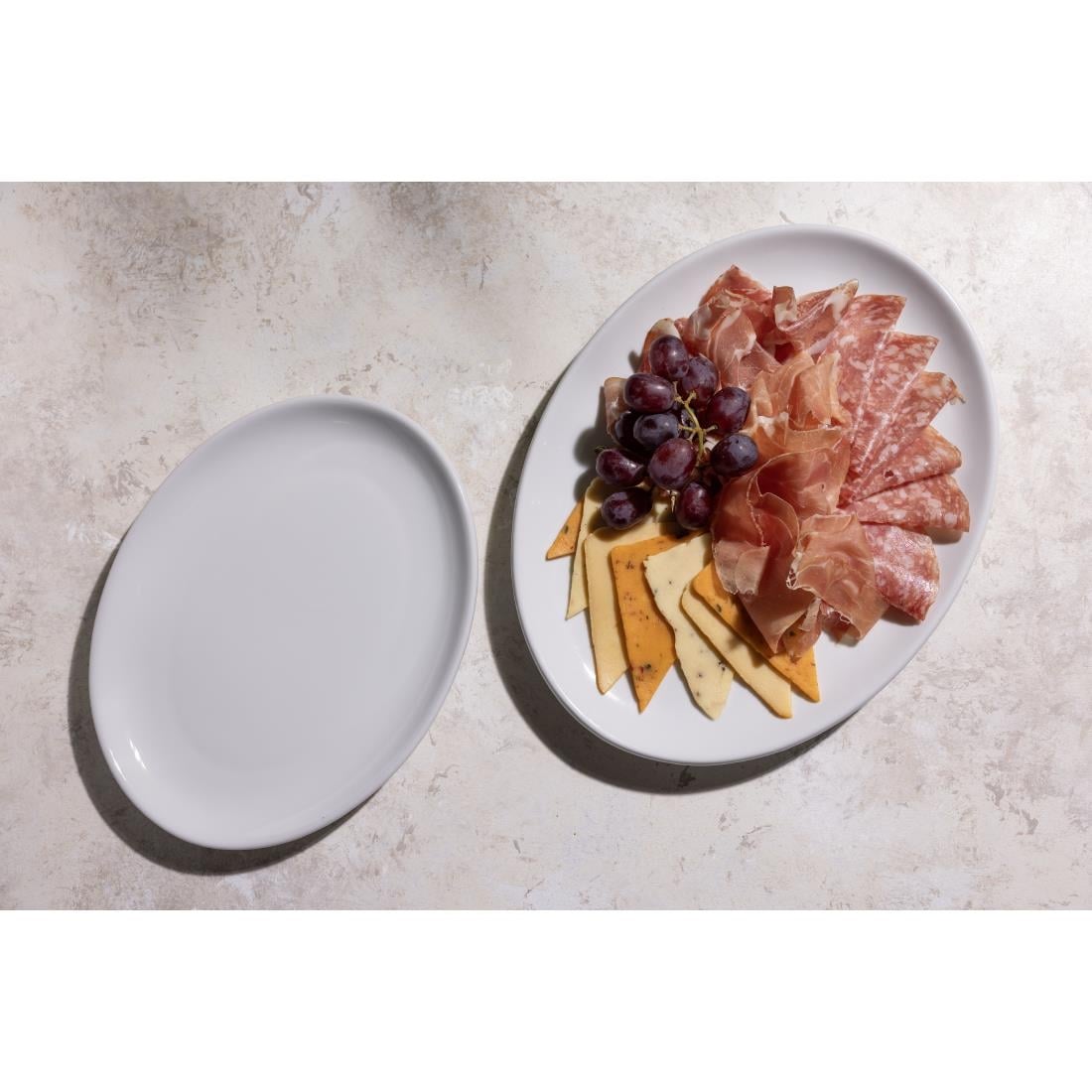 Assiettes coupes ovales Olympia Athena 305 x 241mm (lot de 6) — CC212