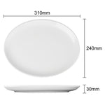 Assiettes coupes ovales Olympia Athena 305 x 241mm (lot de 6) — CC212
