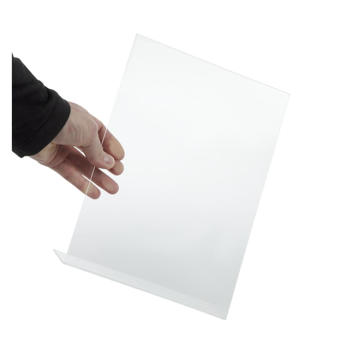 Protège-menus incliné en acrylique Olympia A4 — CC445