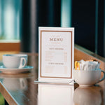 Porte-menu vertical en acrylique Olympia A5 — CC446