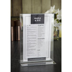 Porte-menu vertical en acrylique Olympia A5 — CC446