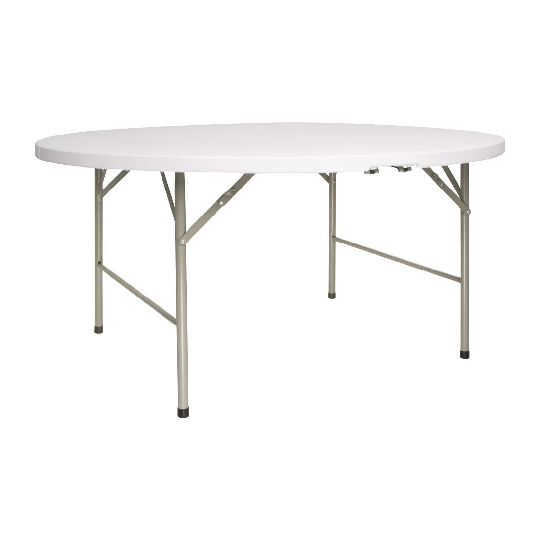 Table ronde pliable au centre Bolero blanche 1530mm — CC506