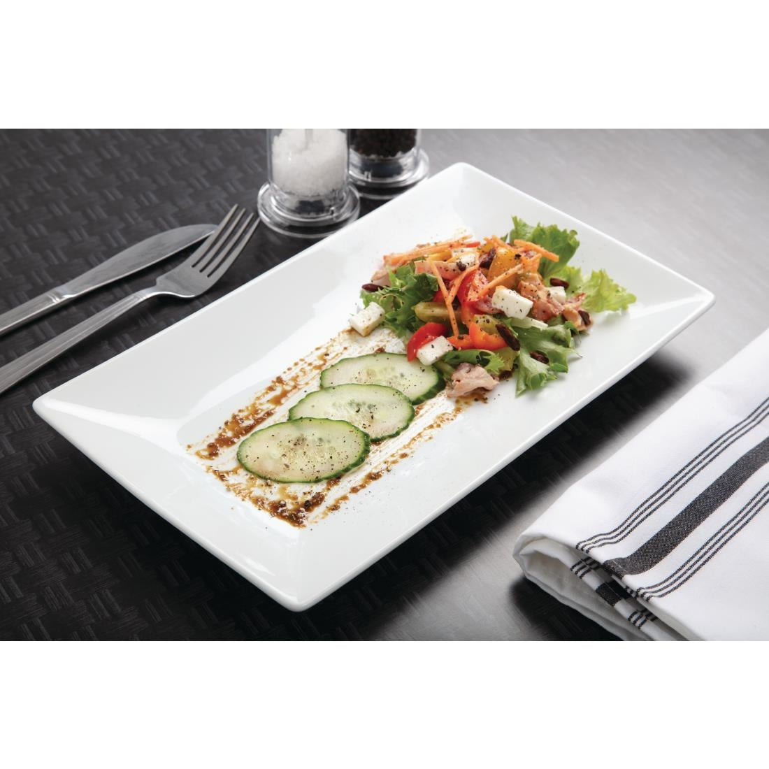 Plat rectangulaire de service 310 x 180mm Olympia (Lot de 2) — CC895
