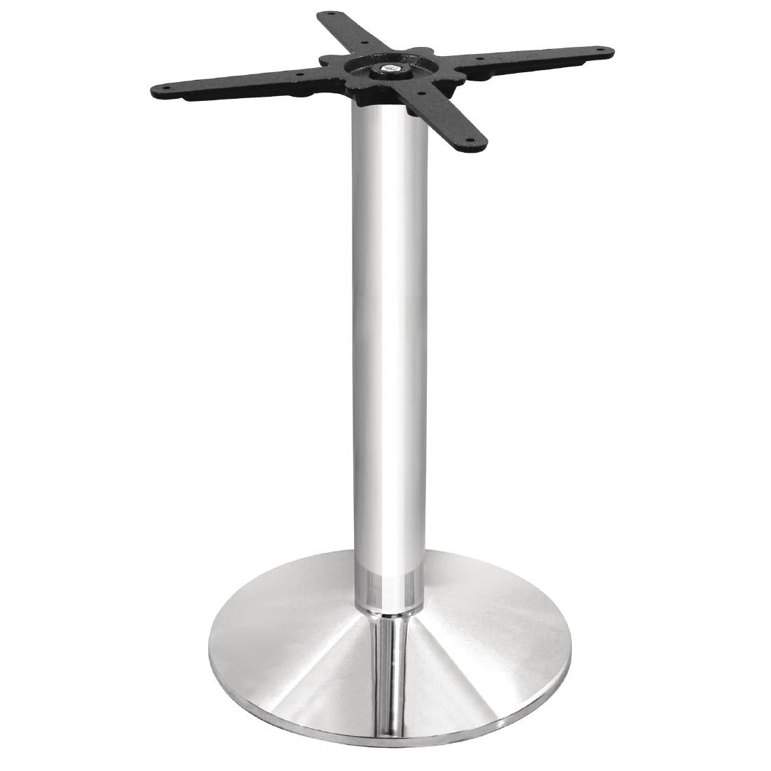 Pied de table rond chromé Bolero — CD214