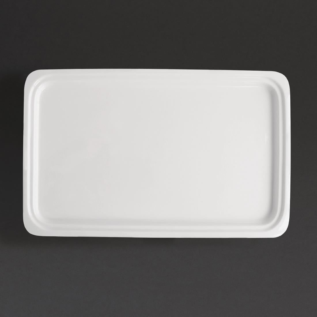 Plat blanc GN 1/1 Olympia Whiteware 30mm — CD714