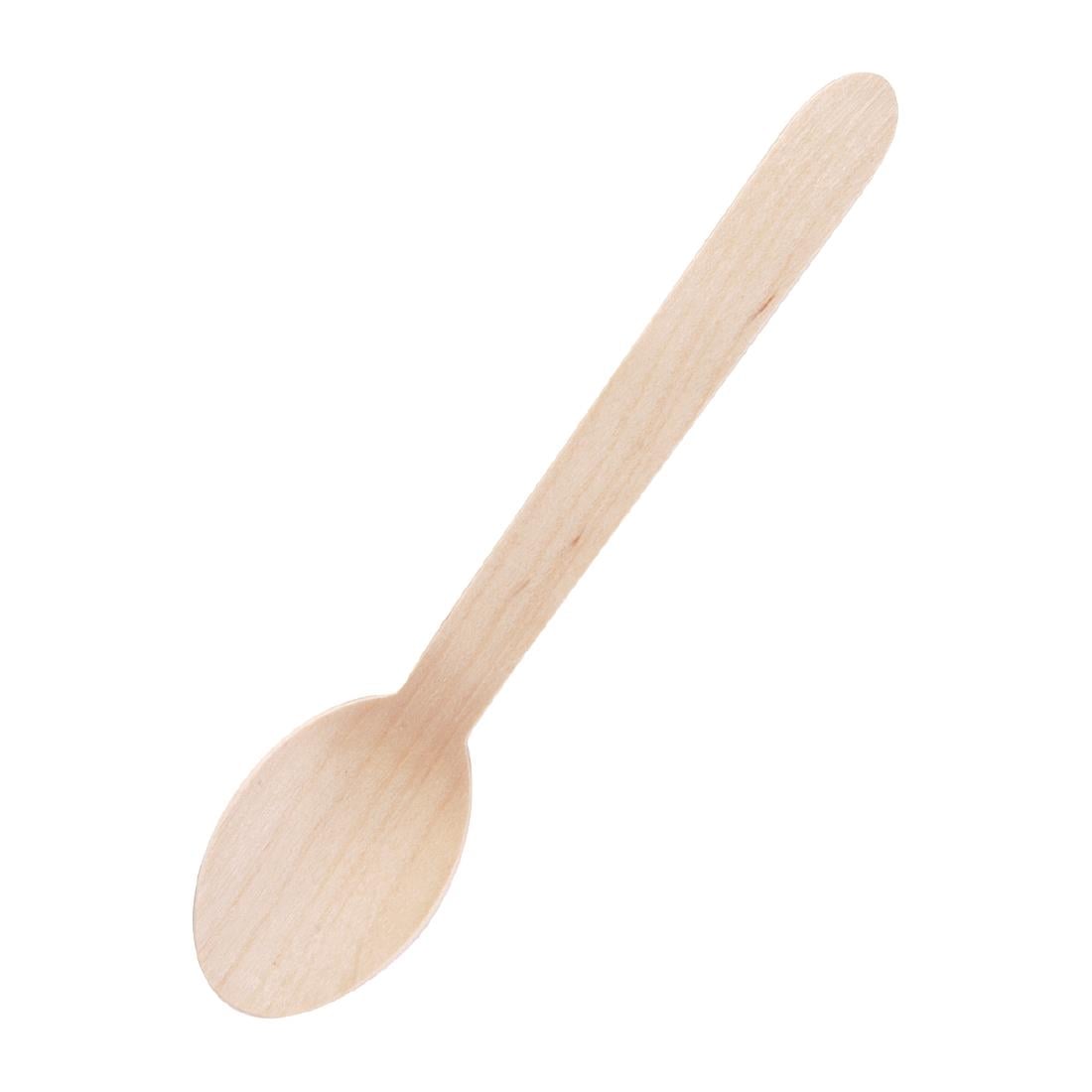 Cuillères à dessert en bois biodégradables lot de 100 — CD904