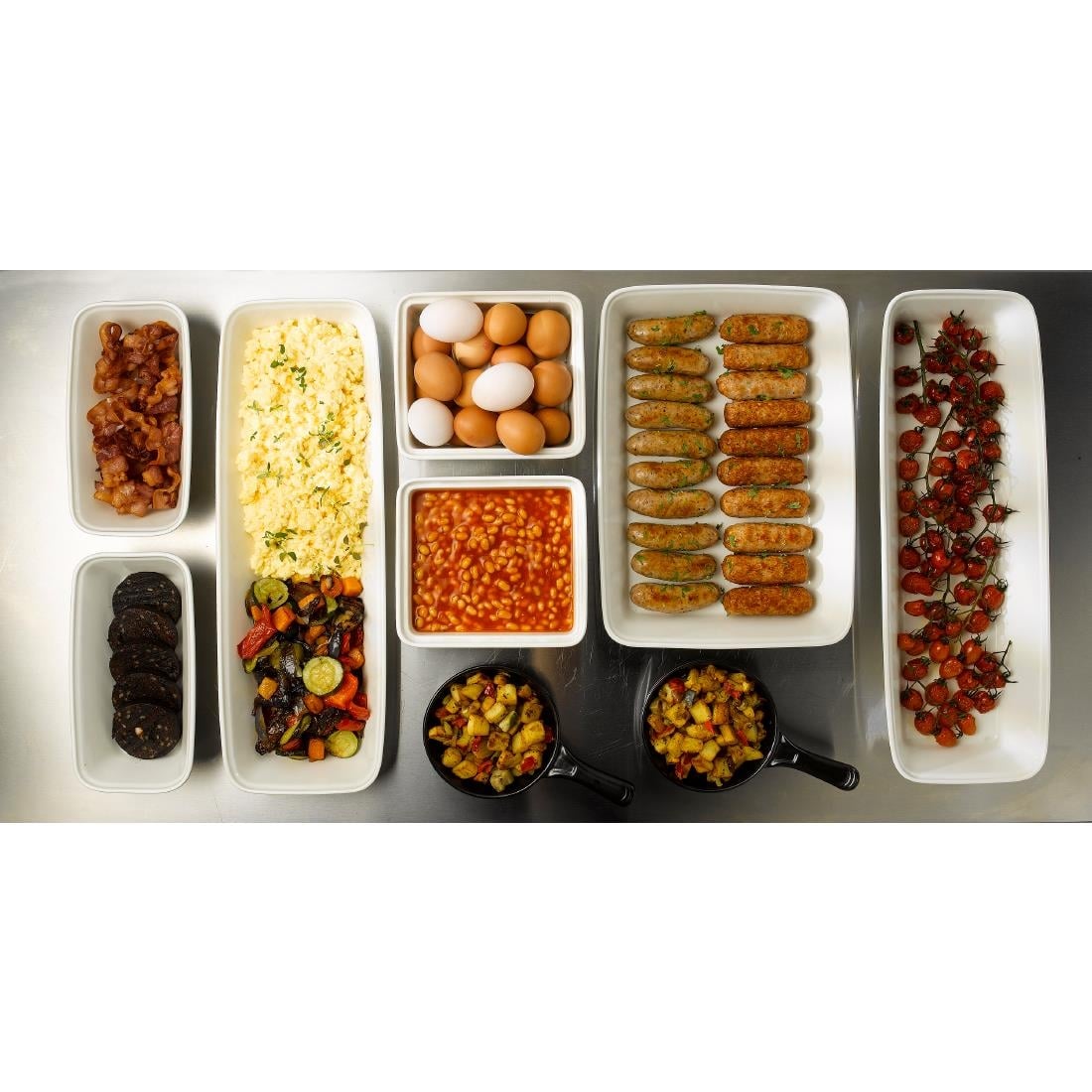 Plats de cuisson rectangulaires Churchill Counter-Serve 533 x 165mm (lot de 2) — CE034