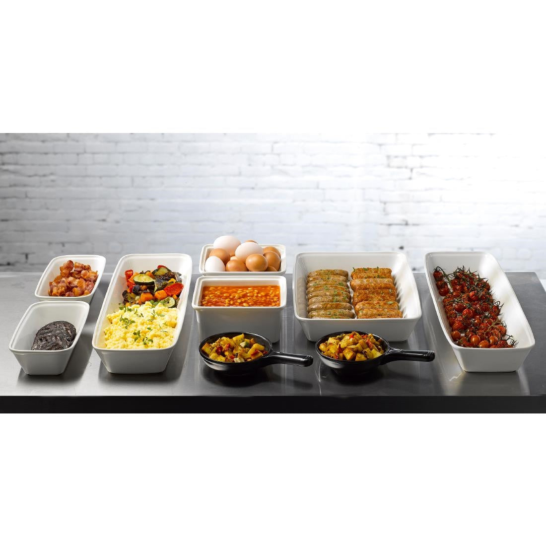 Plats de cuisson rectangulaires Churchill Counter-Serve 533 x 165mm (lot de 2) — CE034