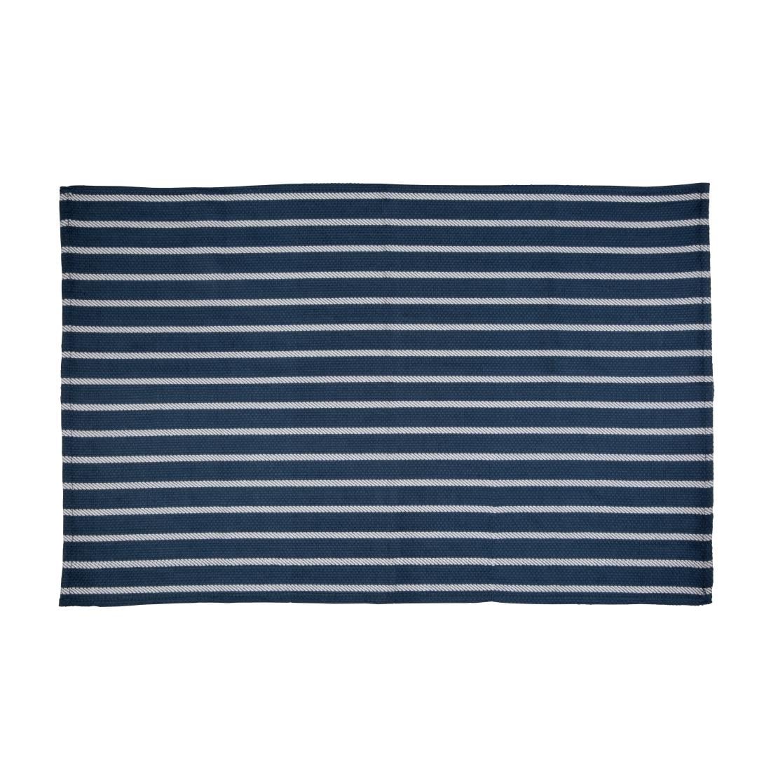 Torchon de cuisine rayé Vogue bleu marine — CE146