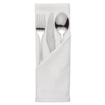 Serviettes blanches en coton motif feuille de lierre Mitre Luxury Luxor 450 x 450mm (lot de 10) — HB556