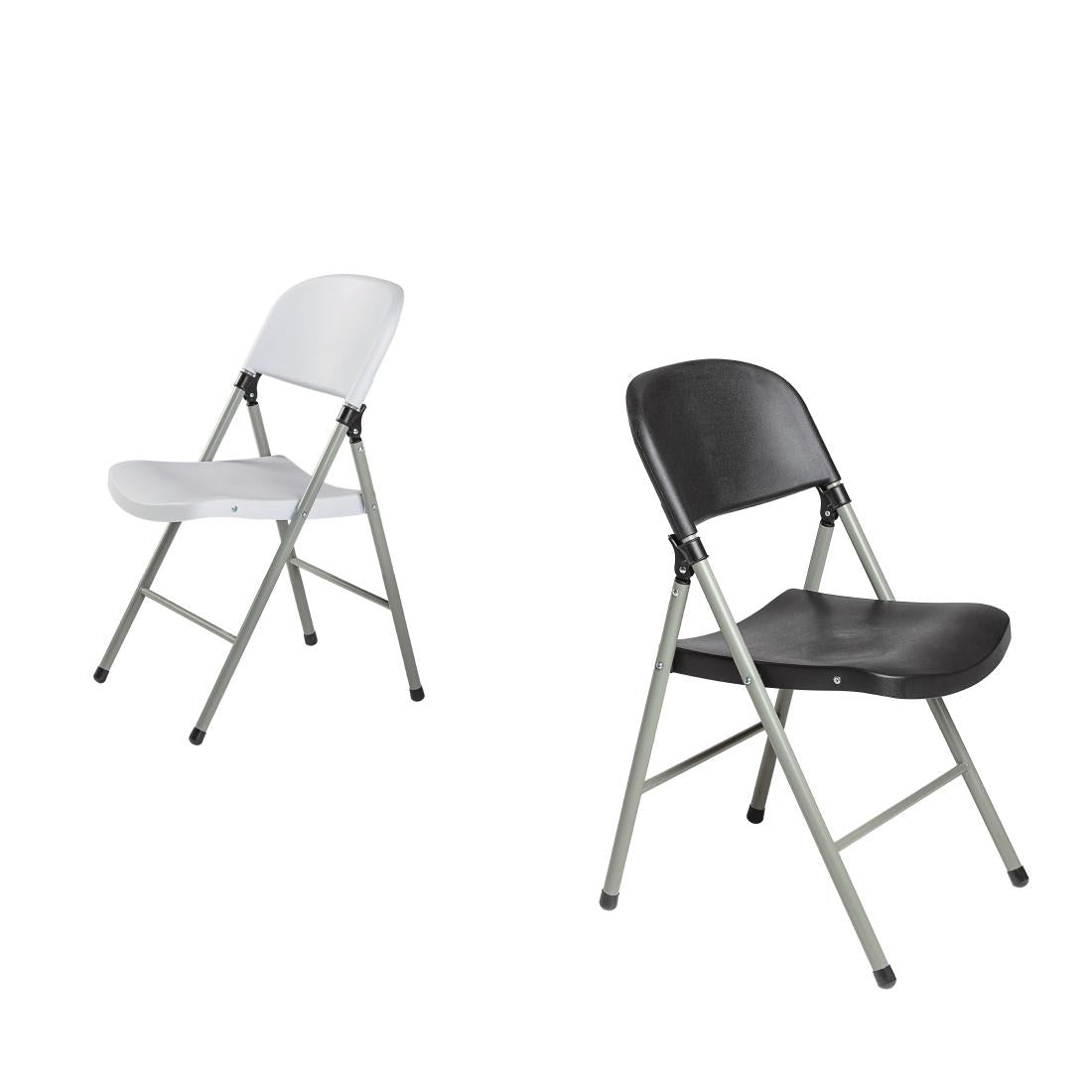 Chaises pliantes Bolero blanches (lot de 2) — CE692