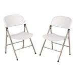 Chaises pliantes Bolero blanches (lot de 2) — CE692