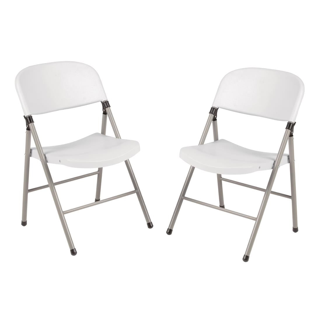 Chaises pliantes Bolero blanches (lot de 2) — CE692