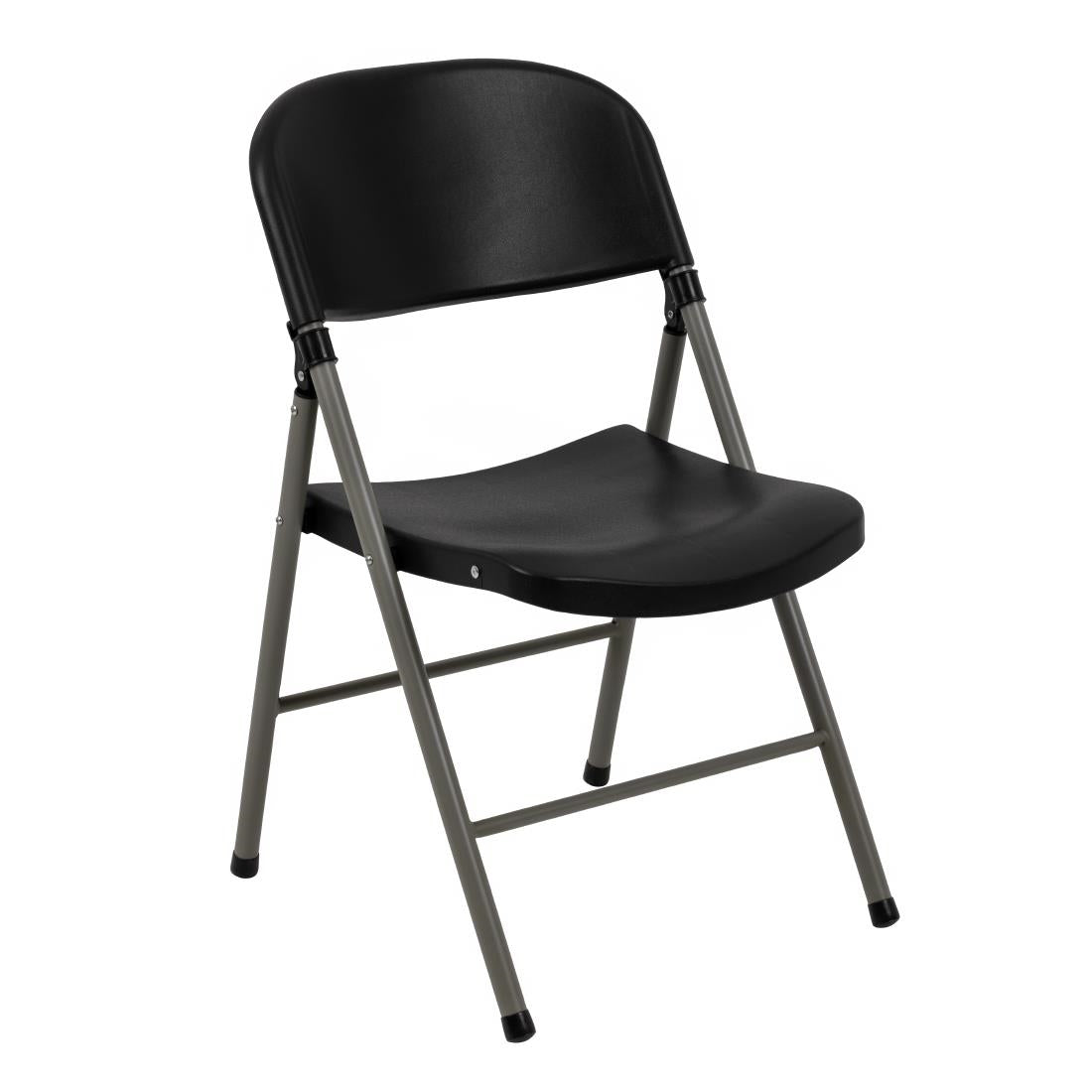Chaises pliantes Bolero noires et grises (lot de 2) — CE693