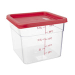 Couvercle carré rouge moyen Hygiplas — CF041