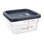 Couvercle carré bleu petit Hygiplas — CF043