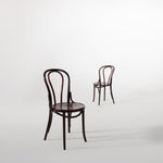 Chaises bistrot en bois courbé Fameg finition noyer (lot de 2) — CF139