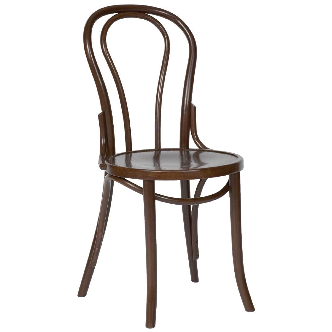 Chaises bistrot en bois courbé Fameg finition noyer (lot de 2) — CF139