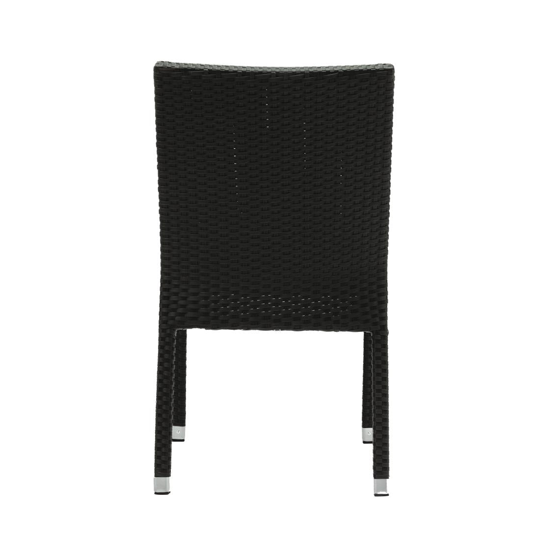 Chaises en rotin PE Bolero anthracite (Lot de 4) — CF159