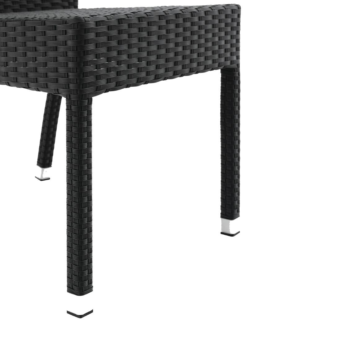 Chaises en rotin PE Bolero anthracite (Lot de 4) — CF159