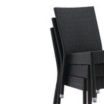 Chaises en rotin PE Bolero anthracite (Lot de 4) — CF159