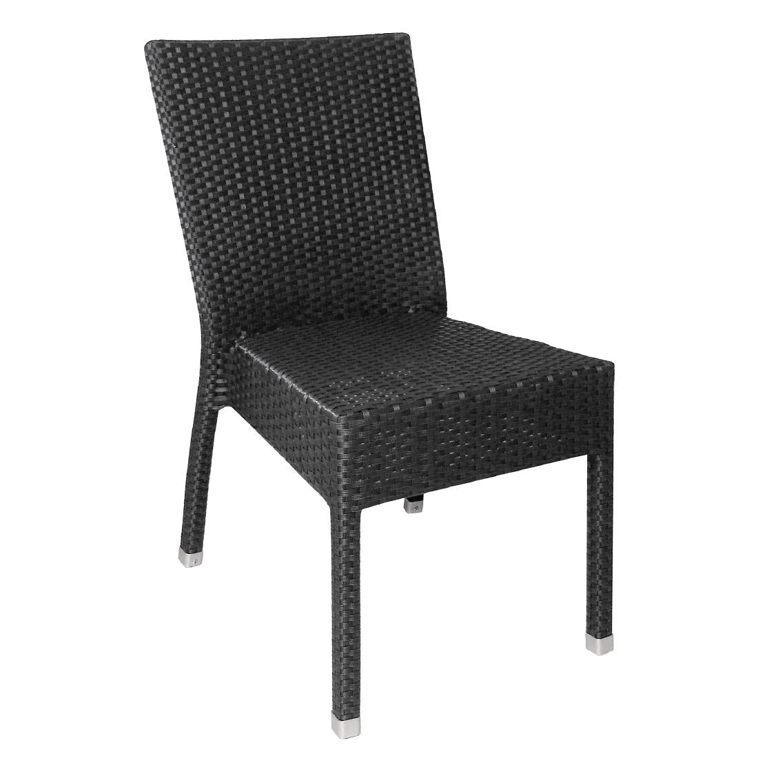 Chaises en rotin PE Bolero anthracite (Lot de 4) — CF159