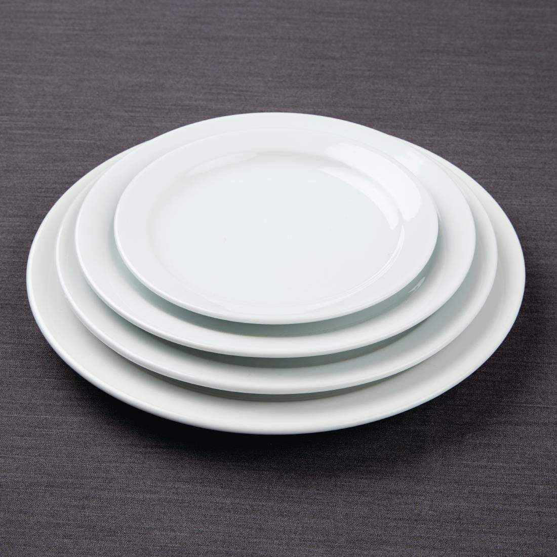 Assiettes à bord étroit Olympia Athena 254mm (lot de 12) — CF364