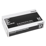 Gants alimentaires en vinyle non poudrés Hygiplas bleus M (lot de 100) — CF403-M