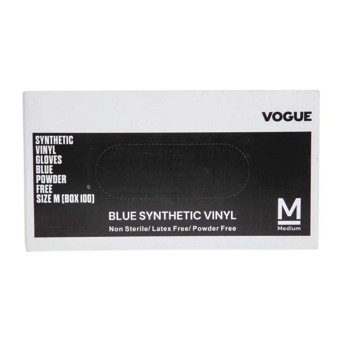 Gants alimentaires en vinyle non poudrés Hygiplas bleus L (lot de 100) — CF403-L
