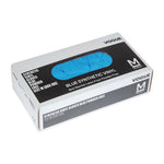 Gants alimentaires en vinyle non poudrés Hygiplas bleus XL (lot de 100) — CF403-XL