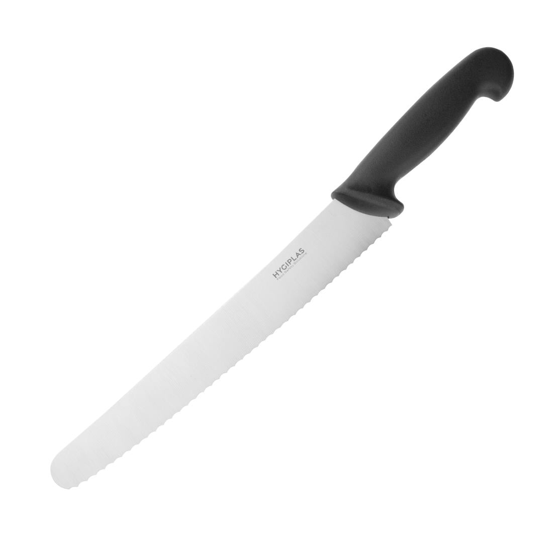 Couteau à pâtisserie denté Hygiplas noir 250mm — CF895