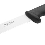 Couteau à pâtisserie denté Hygiplas noir 250mm — CF895