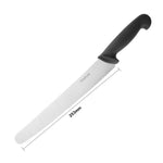Couteau à pâtisserie denté Hygiplas noir 250mm — CF895