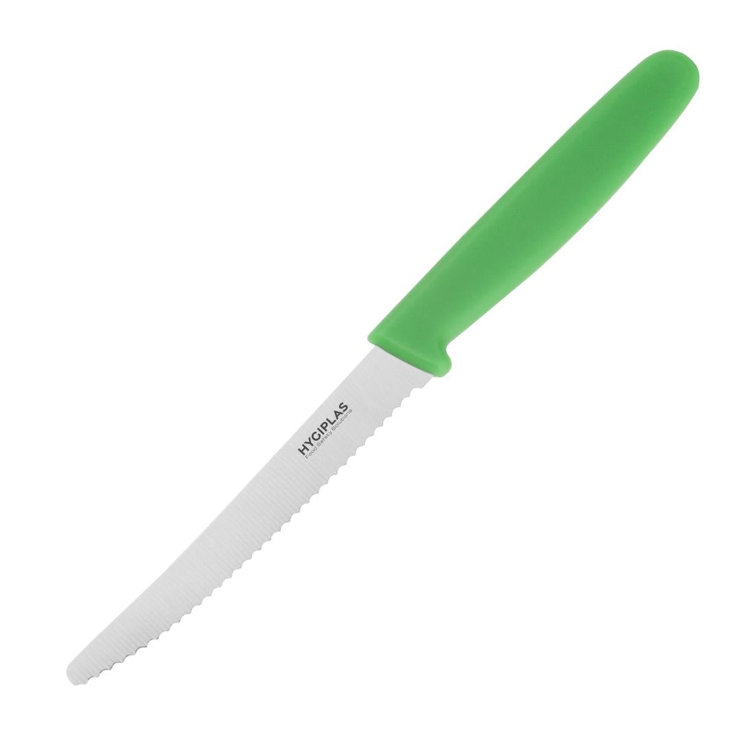 Couteau dentelé Hygiplas vert 100mm — CF898