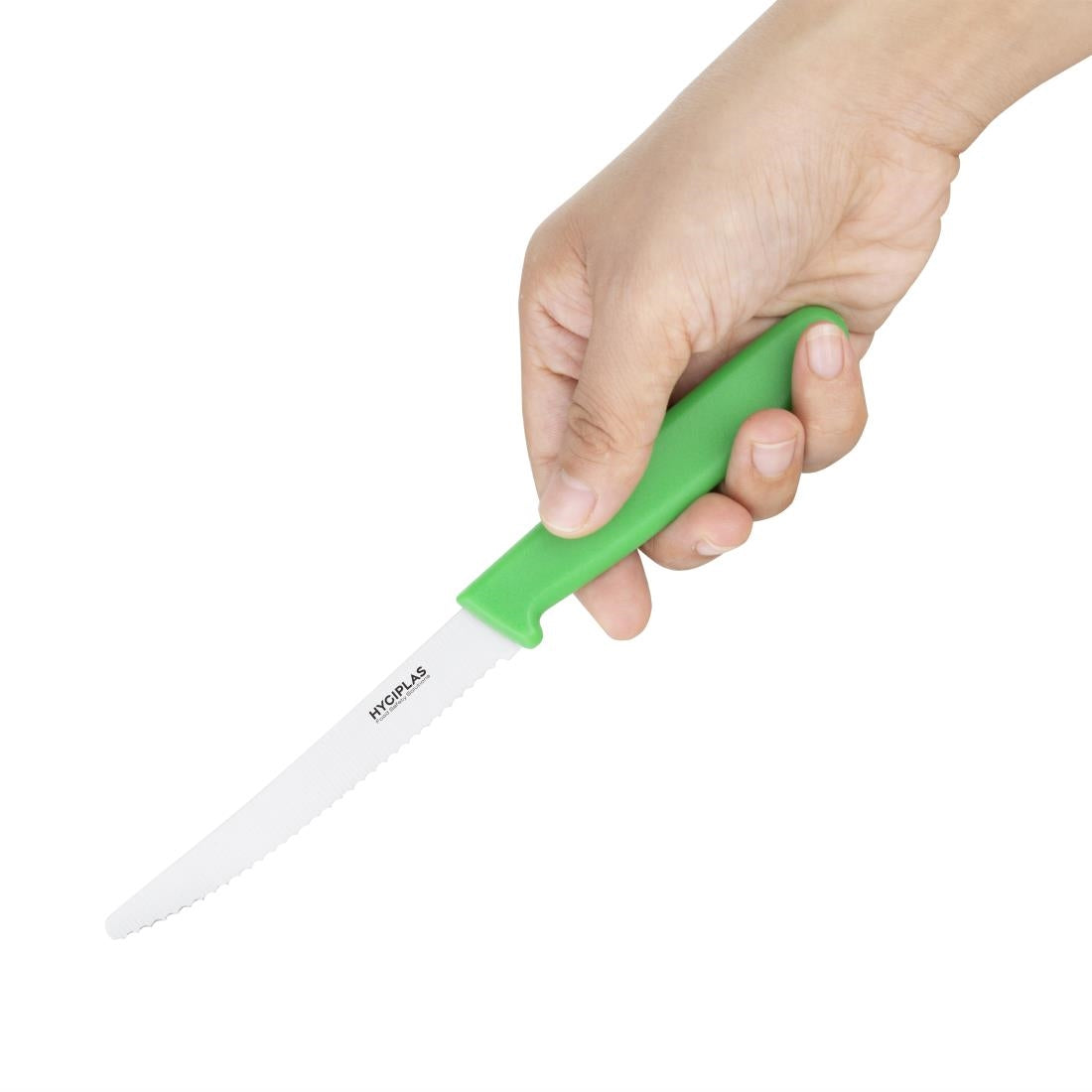 Couteau dentelé Hygiplas vert 100mm — CF898
