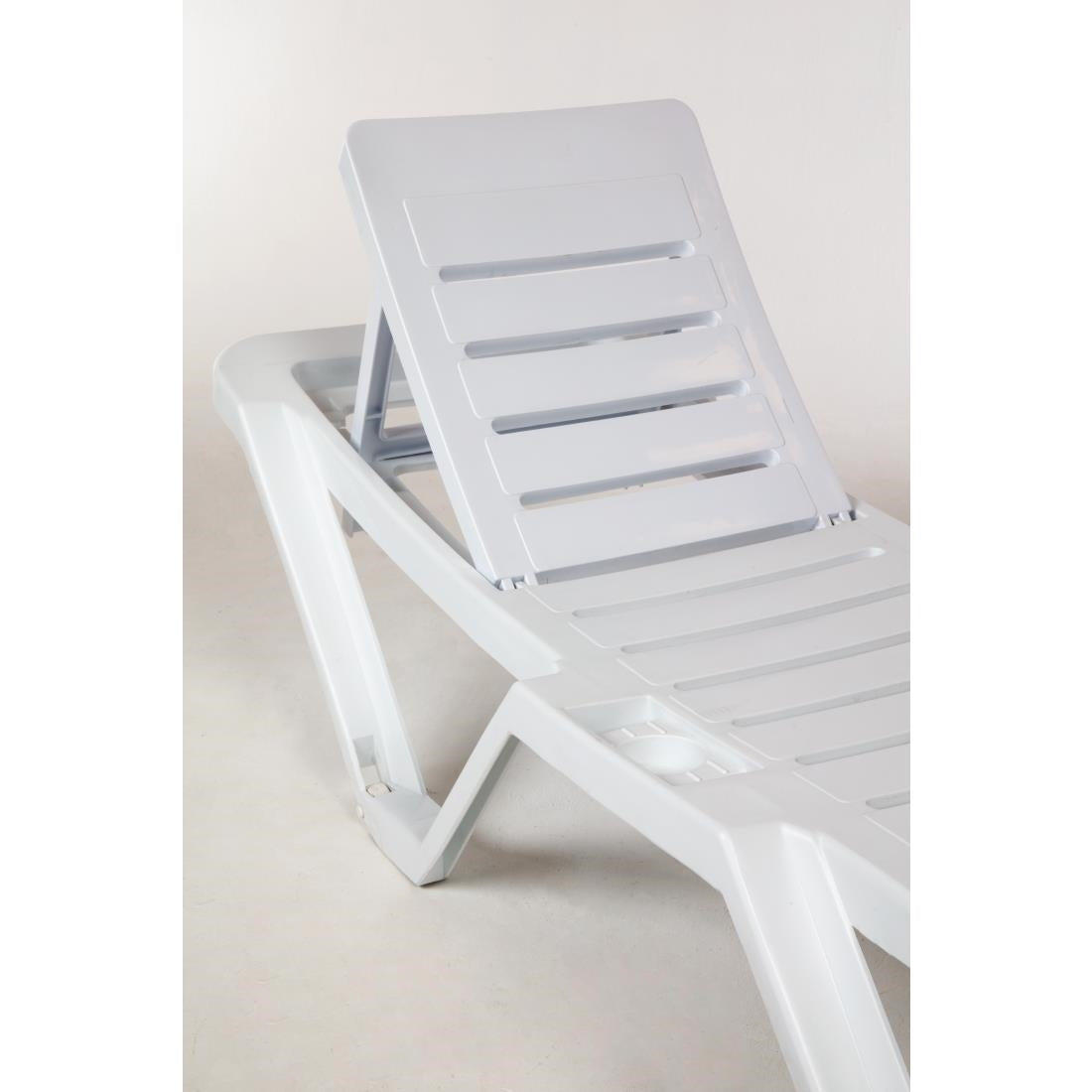 Bains de soleil en polypropylène blancs Resol (lot de 4) — SA678