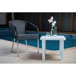 Fauteuils enveloppants bistro en rotin PE anthracite Bolero (lot de 4) — CG223