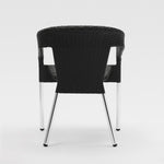 Fauteuils enveloppants bistro en rotin PE anthracite Bolero (lot de 4) — CG223