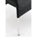 Fauteuils enveloppants bistro en rotin PE anthracite Bolero (lot de 4) — CG223